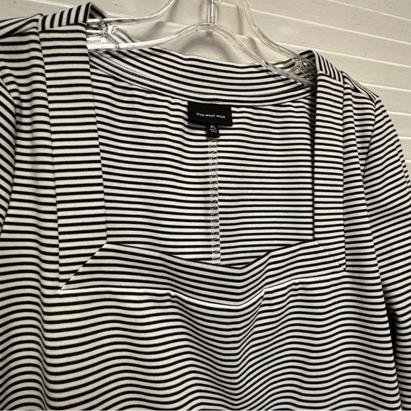 Who What Wear black white striped top XL - Picture 5 of 5